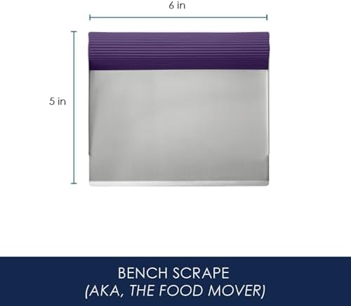 Rachael Ray Stainless Steel Pastry Scraper, Purple
