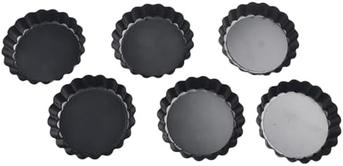4 Inch Quiche Pans Set with Removable Bottom High Carbon Steel Tart