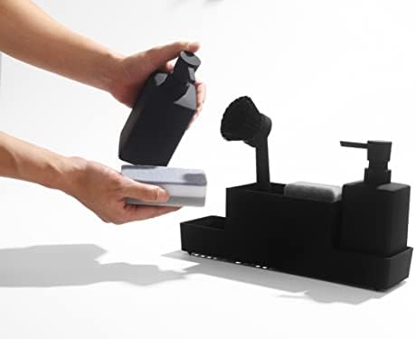 YAUKPH Kitchen Soap Dispenser with Sponge Holder Set