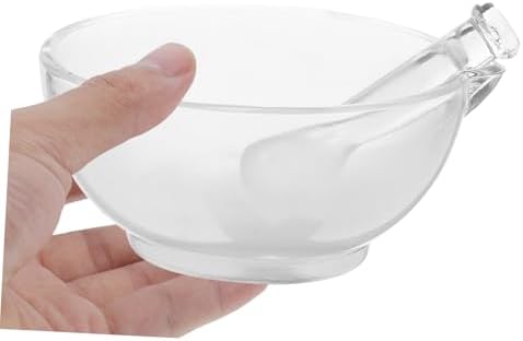 Glass Pestle and Bowl Set with Non Slip Base for Laboratory
