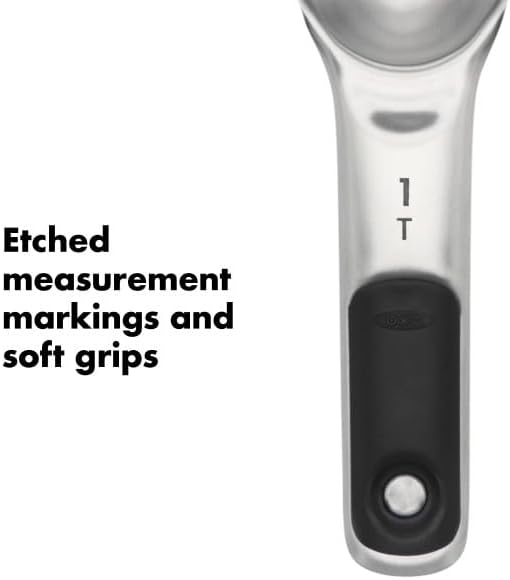 OXO Good Grips 4 Piece Stainless Steel Measuring Spoons with Magnetic