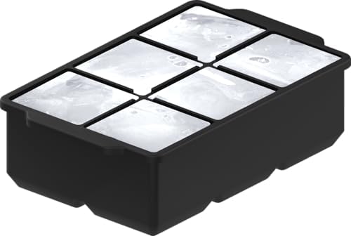 KitchFort® Large Silicone Ice Cube Tray (2-Pack) - 2" Big Ice Mold