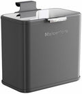 Stainless Steel Kitchen Hanging Trash Can with Lid (Grey S)