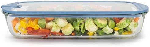 Sio 9x13 Glass Baking Dish with GLASS LID Lids Large Airtight
