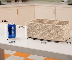 OIASKET 6 Pack Storage Baskets for Shelves, Small Baskets for Shelves, Cute - Image 3