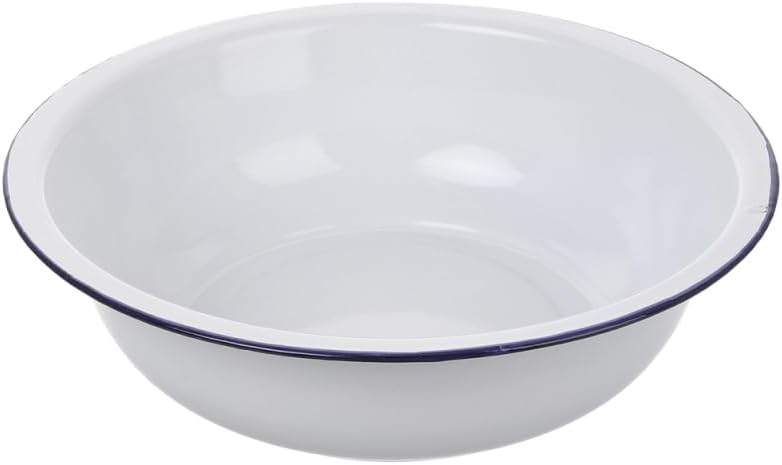 ABOOFAN Vintage Enamel Basin 11.02 Inch Round Enamel Dish Basin for