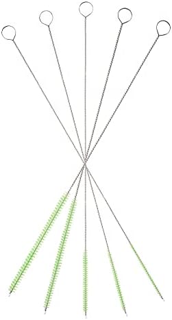 10" Extra Long Tube Brush Set - Small 5 Pack - Green