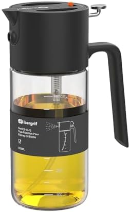 Ibergrif 2-in-1 Oil Sprayer and Dispenser, 500 ml