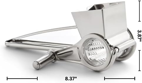 Fantes Rotary Cheese Grater, 18/8 Stainless Steel