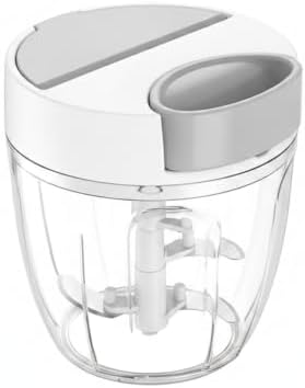 Manual Food Chopper with Pull String Mechanism for Garlic, Herbs, and