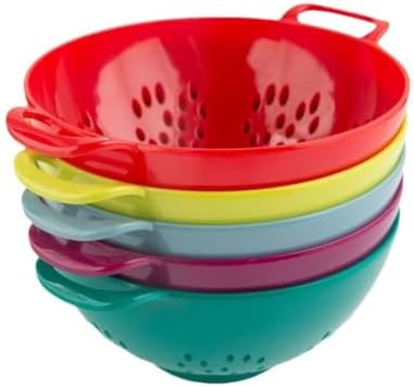 Heavy Duty 6 Inch Food Colander, Light Blue