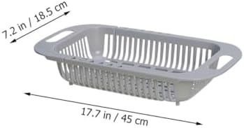 3pcs Expandable Kitchen Colander Strainer Basket, PP over Sink Drain