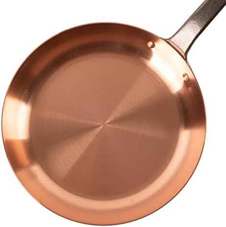 pure copper frying pan Ø 11 in, thick-walled | skillet made of solid
