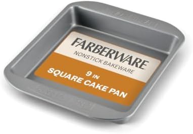 Farberware Nonstick Bakeware 9-Inch Square Cake Pan, Gray