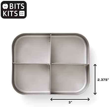 Bits Kits Stainless Steel Bento Box Lunch and Snack Container, 4