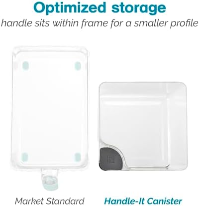 Polder Handle-It Canister, BPA-Free Plastic, Stackable Kitchen Storage