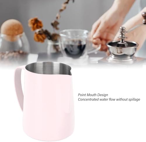 Milk Frother Cup, Milk Frothing Pitcher 480ML Stainless Steel Milk