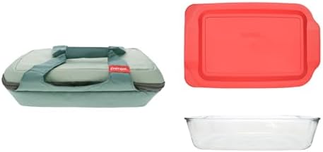 Pyrex 3-Piece 5Qt Portables Set with Sage Green Tote