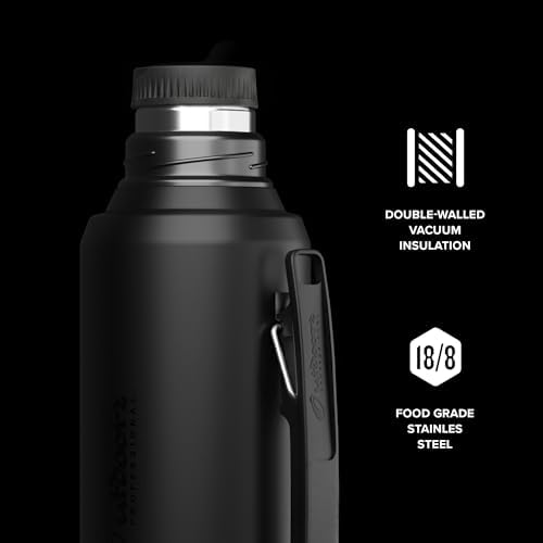 Vacuum Insulated Thermo, Stainless Steel Water-Coffee-Mate Flask 34oz