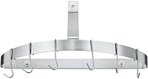 Cuisinart Chef's Classic Half-Circle Wall-Mount Pot Rack, Brushed Stainless