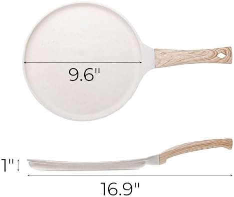 Hiceeden Nonstick Crepe Pan with Spreader, 10-Inch Tortilla Pan with