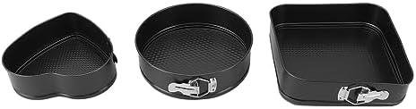 KIMISS Springform Carbon Steel Cake Pan Set - 3PCS Cake with Removable