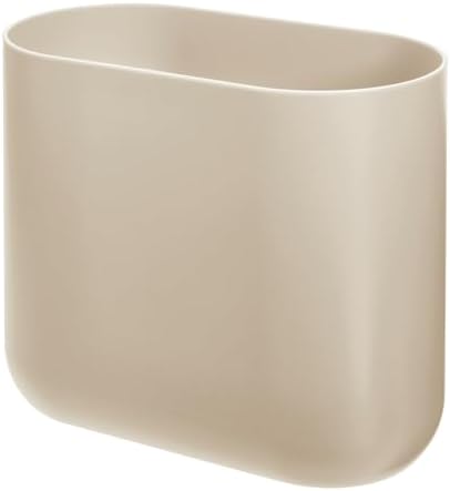 iDesign Small Slim Plastic Bathroom Trash Can, 2-Pack
