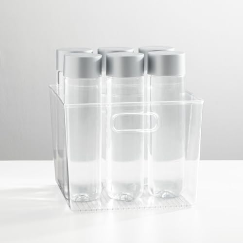 mDesign Plastic Modern Storage Organizer Bin Basket with Handles