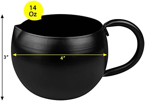 GoCraft Sugar Bowl and Creamer Pitcher Set | Matte Black Iron Cup Jug