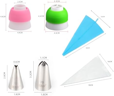 27 Pieces Small Stainless Steel Russian Flower Icing Tips Kit
