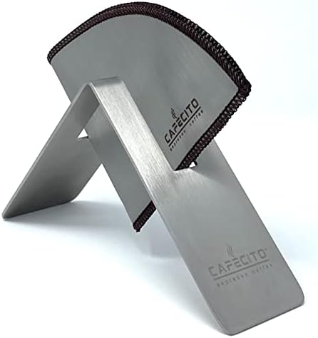 CAFECITO Coffee Filter Holder Stand – Platinum Stainless Steel Cone