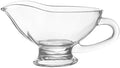 HIC Kitchen Glass Gravy Boat, 9-Ounce Capacity With Dripless Spout And