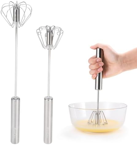 KSENDALO SUS304 Stainless Steel Whisk & Beater Set - Manual &