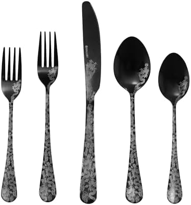 Hagary Dragon Cutlery Set 20 Pieces Stainless Steel Flatware Set