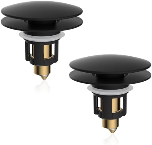 2 Pack Universal Metal Bathroom Sink Stopper, Hair Catcher Strainer