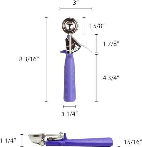 TrueCraftware- 3/4 oz Portion Scoop #40 Stainless Steel with Triangle