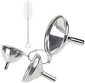 3Pcs Stainless Steel Kitchen Funnel Set Food Grade Metal Small Funnel