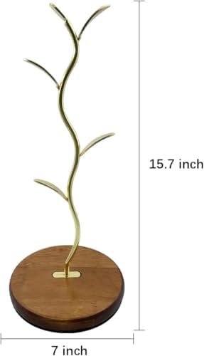 Mi hogar Leaf-Shaped Mug Tree Stand for Kitchen Counter, Modern