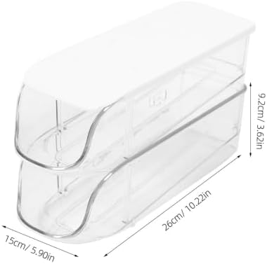 2pcs Drawer Egg Holder, Plastic Rack for Neat Fridge Organization