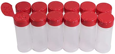 Pinnacle Mercantile Plastic Spice Jars Containers 4 Oz Round Set Of 12