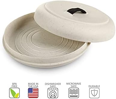 Dexas Durable Microwavable Tortilla Warmer XL 9.5 Inches, Natural Oat