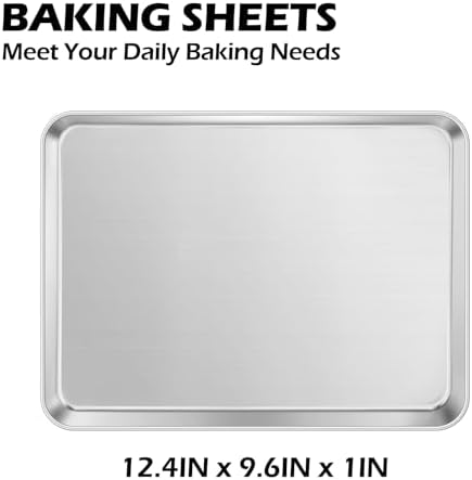 Leonyo 121⁄3 x 93⁄4 Rectangular Cake Pan, Baking Sheets Set of 2