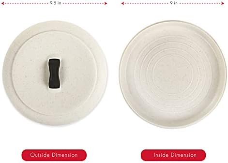 Dexas Durable Microwavable Tortilla Warmer XL 9.5 Inches, Natural Oat