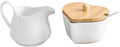 White Ceramic Creamer Pitcher/Sugar Bowl Set,Coffee Serving Set