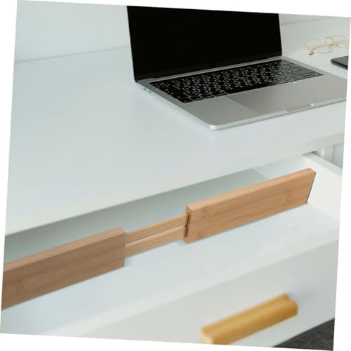 2pcs Expandable Drawer Dividers Bamboo for Kitchen Utensils Storage