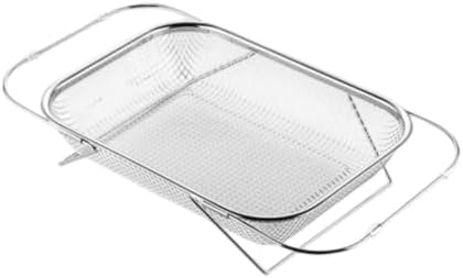 Versatile Rectangular Colander, Large 46.5 × 24.5 × 8 Cm
