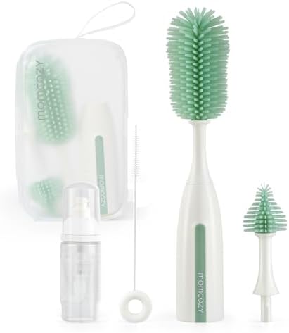 Momcozy Bottle Brush Kit Pro, Innovative Push-Press Deep Cleaning Baby