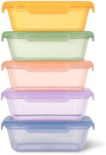 Ello Snap & Nest 4.5 Cup Plastic Meal Prep Set, 10 Piece, Cactus
