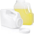 Yesland 2 Pcs White Plastic Gallon Jar with Handle and Airtight Lid