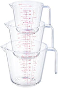 Measuring Cups, Plastic Measuring Cups Set of 3-1000ml, 600ml, 300ml